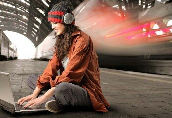 Girl on computer